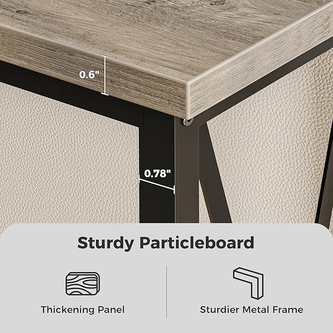 SUPERJARE 70 Inch Console Table with Outlets and USB-C Port, Extra Long Behind Couch Sofa Table with X-Shaped Design, Narrow for Entryway, Living Room, Metal Frame, Wooden Top, Grey Oak