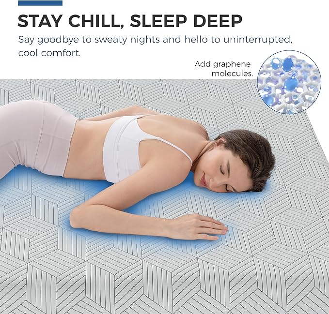 FATHOM Medium King Mattress 14 Inch Memory Foam Mattress King Size Bed in a Box for Back Pain Relief and Cool Sleep with Gel Foam and Removeable Fiberglass Free Cover, CertiPUR-US Certified