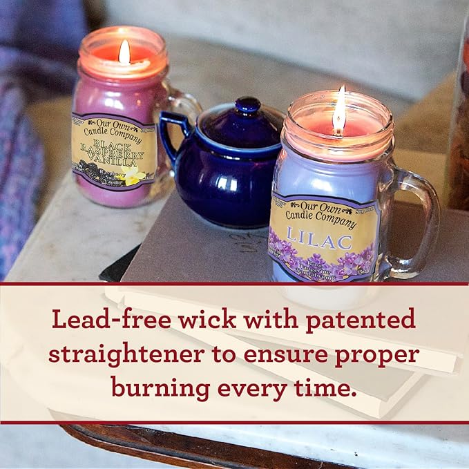 Our Own Candle Company, Cranberry Scented Mason Jar Candle, 100 Hour Burn Time, 13 Ounces