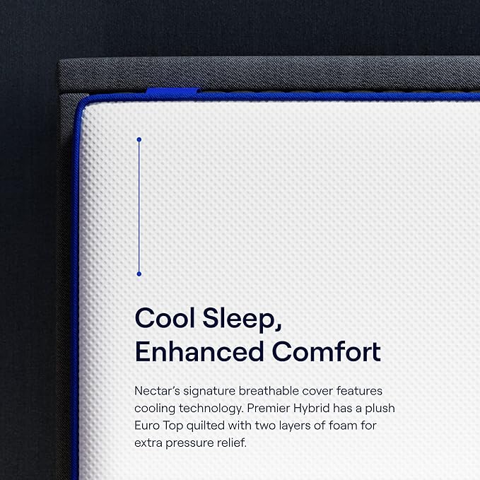 Nectar Hybrid Twin XL Mattress 12 Inch - Medium Firm Gel Memory Foam - Steel Springs - Cooling Technology - 365-Night Trial - Forever Warranty