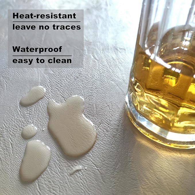 25 * 15 inches High-End Light Luxury Leather Rectangle Oversized Service Tray for Ottoman Tray, Coffee, Food, Family Dinner, Picnic, Party Essentials (Beige, 25 * 15 inch)