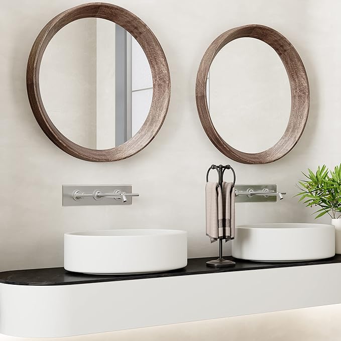 BGL Hand Towel Holder Stand for Bathroom, Hand Towel Stand for Bathroom Counter, Free Standing Towel Racks for Bathroom with Weighted Wood Base,19" High-Oil Rubbed Bronze