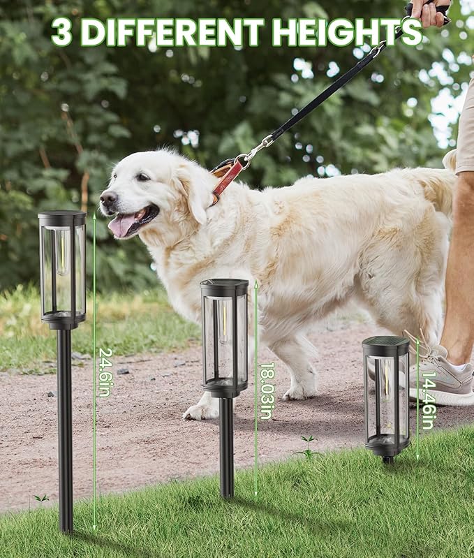 Bright Solar Pathway Lights, 12 Pack Solar Garden Lights Outdoor Waterproof IP65, Auto On/Off Outdoor Light Decorative Landscape Lighting for Walkway Driveway Lawn Patio Yard