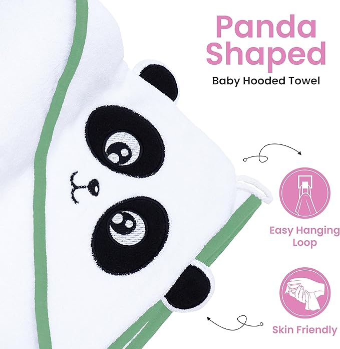 Zoane Creations 100% Fiber Hooded Baby Towels for Newborn – Ultra-Soft,Highly Absorbent, 500 GSM, 37 x 37 inches Perfect Cotton Baby Bath Towels Hooded for Newborns and Toddlers