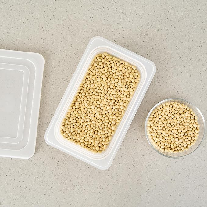 Restaurantware Food Pans Pack of 10 Plastic Rectangle Food Containers 1/4 Size with Traceability Label, Storage Containers Dishwashable Hot Cold Friendly for Restaurants Buffet Commercial Use