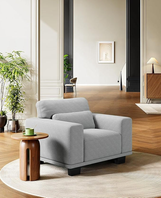 Amada 40" Oversized Accent Sofa Chair, Modern Armchair with Deep Seat, Comfy Upholstered Large Reading Chair with Removable Washable Covers for Living Room & Bedroom Office