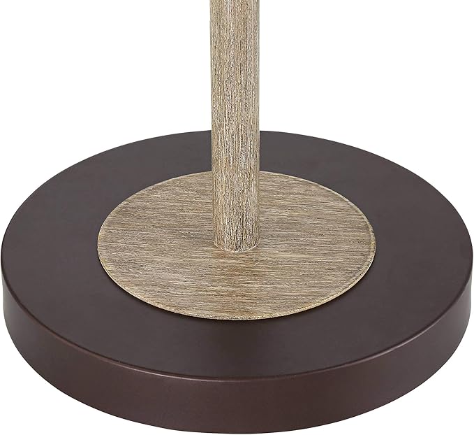 Regency Hill Jenson Rustic Farmhouse Industrial Swing Arm Pharmacy Floor Lamp Standing 54" Tall Bronze Faux Wood Adjustable Height Task Lighting for Living Room Reading House Bedroom Home