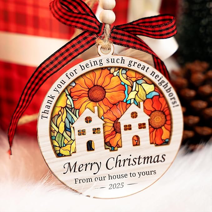 Neighbor Awesome Neighbor Ornaments, for Neighbors, Ideal Gifting to Friends, Unique and Decorative Neighbor Ornaments, Awesome Neighbors Gift