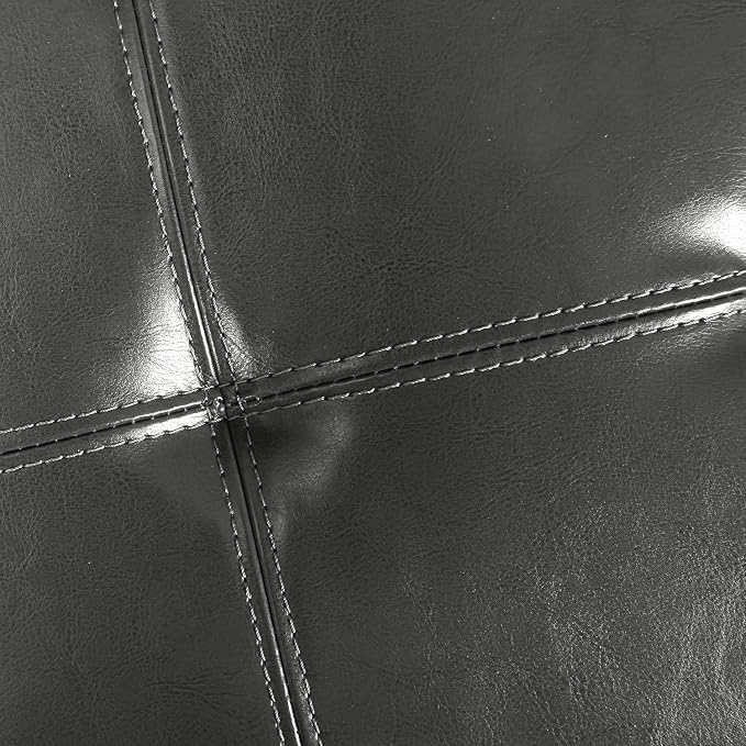 Joveco Storage Ottoman Bench, Tufted Leather 51 Inch Storage Bench for End of Bed Bedroom Living Room (51”, Dark Gray)