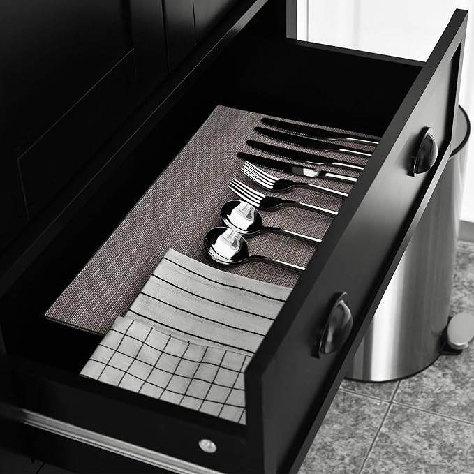 HOMCOM 72.5" Kitchen Pantry Cabinet, Traditional Freestanding Storage Cabinet with 4 Doors, Drawer and 3 Adjustable Shelves for Dining Room, Black