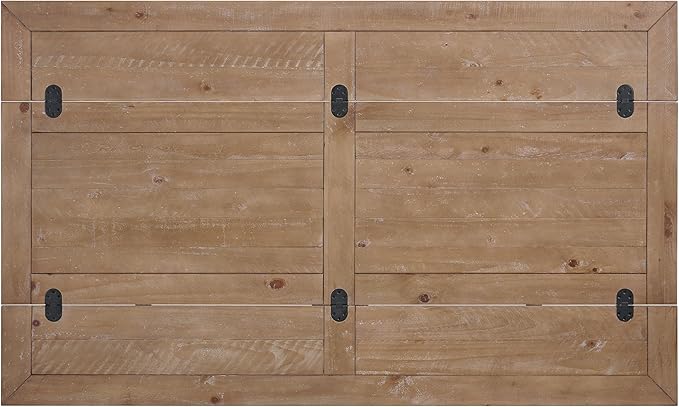 Martin Svensson Home Napa Solid Wood Pedestal Flip-Top Sofa Console Table, Black and Driftwood