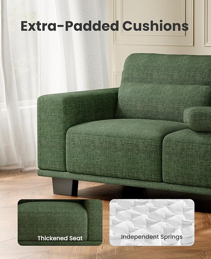 Amada 65" Loveseat Sofa, 2 Seater Couch with Deep Seats and Wide Armrests for Living Room, Comfy Couch with Removable Washable Covers, Easy Assembly