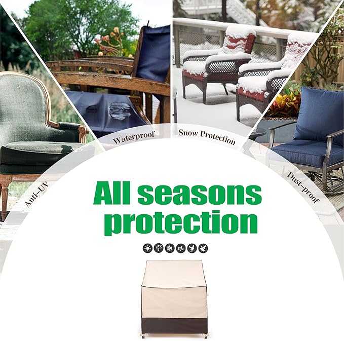 F&J Outdoors Patio Chair Covers, Waterproof Outdoor Adirondack Chair Cover, 33" W x 36" D x 36" H, 2Pack