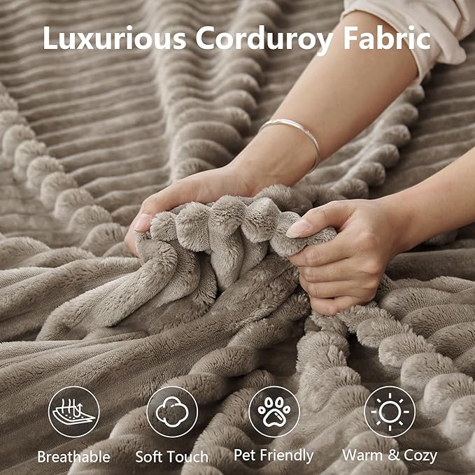 107" U-Shape Cloud Couch, Modern Modular Sectional Comfy L-Shape Sofa with Ottoman, Deep Seat, Upholstered Corduroy Sleeper Chaise Longue for Living Room Bedroom, No Assembly Required, Camel