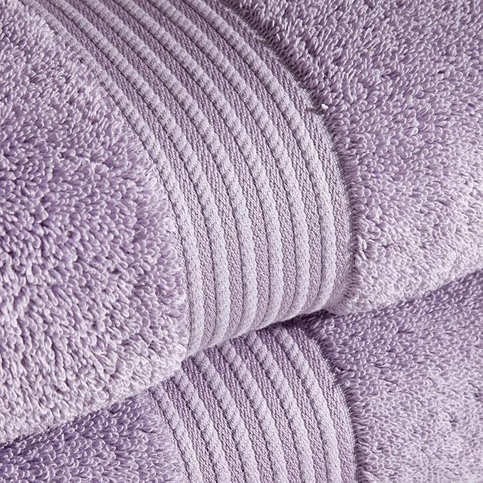 Christy Supreme Hygro 6 Piece Towel Set | Lavender | 100% Luxury Supima Cotton | Ultra Soft | Super Absorbent | 650GSM | 2 Bath Towels 2 Hand Towels 2 Face Cloths