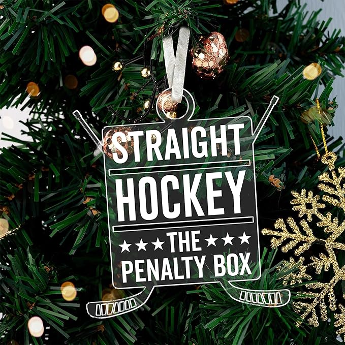 Hockey Ornament - Ideal Ice Hockey Ornament for Christmas Tree Decoration, Unique Ornaments for Kids, Ideal Gifts for Hockey Enthusiasts, Special Ornaments Gift for Christmas 2025
