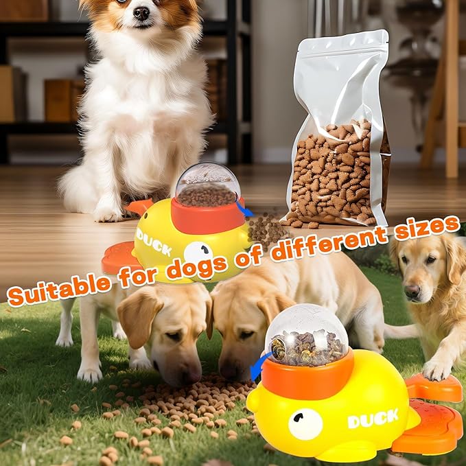 Interactive Dog Toys，Dog Interactive Treat Dispenser Toy，Promotes IQ Training and Entertainment Reduces Bloating Anti-Gulping