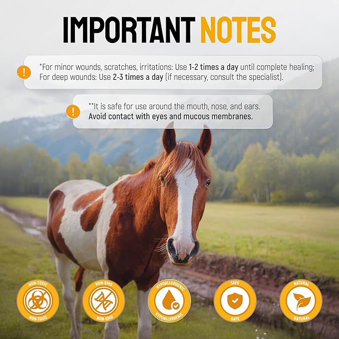 Dog Wound Care with Honey & Colloidal Silver for Scratches & Skin Irritations – Horse & Dog Hot Spot Treatment Gel Works as Honey Rapid Wound Repair – for All Pet Ages & Breeds – 2-Oz Tube