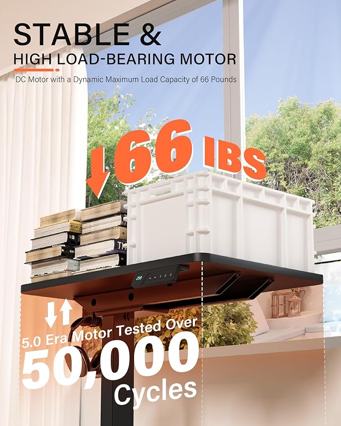 FiCiHi Small Electric Standing Desk - Adjustable Height Bedside Laptop Table with Wheels, Mobile, Rolling Computer Sit Stand Desks, Movable, Home Office, Sofa, Couch Use (24x16,Black)