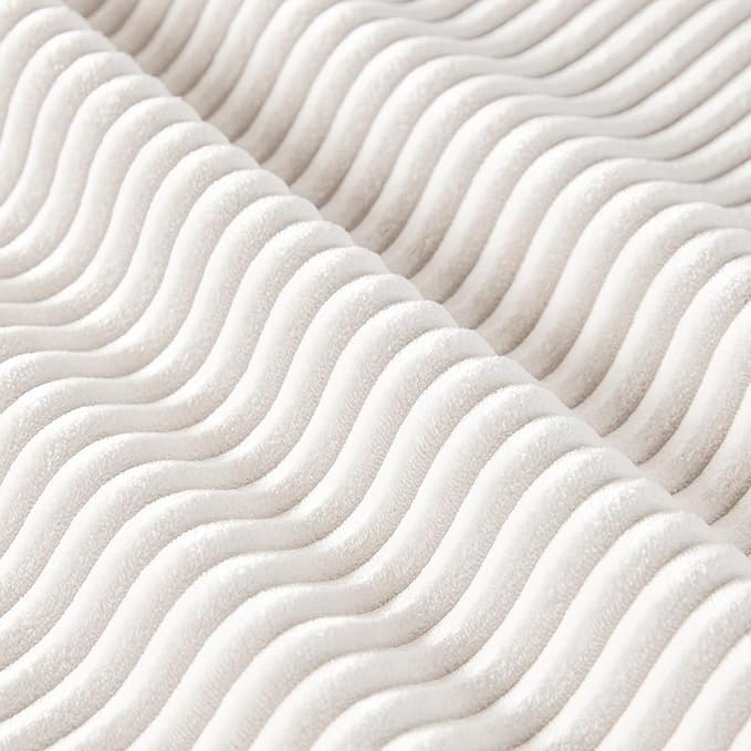 101.6" Deep Seat Modular Sectional Sofa, Comfy Corduroy Sectional Couches for Living Room, L-Shaped Upholstered Cloud Couch with Chaise, Widened Armrests for 4 People, Beige