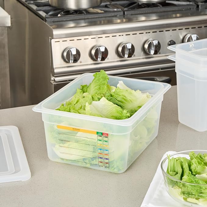 Restaurantware Food Storage Container 1 Pack of 12.7 x 10.3 x 3.9 Inches Plastic Stackable Storage Box White Reusable Label Container Dishwasher Safe For Restaurants And Kitchens