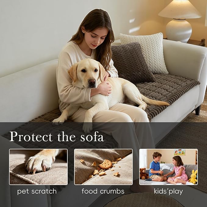 Couch Covers for 3 Cushion Couch Sofa Pet Friendly,Non-Slip Sofa Cover Washable