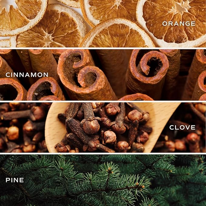 Sweet Water Decor Warm and Cozy Soy Candle - Pine, Orange, Cinnamon, and Fir Winter Scented Candle for Home - 11oz White Jar with Wood Lid, 50+ Hour Burn Time, Made in The USA