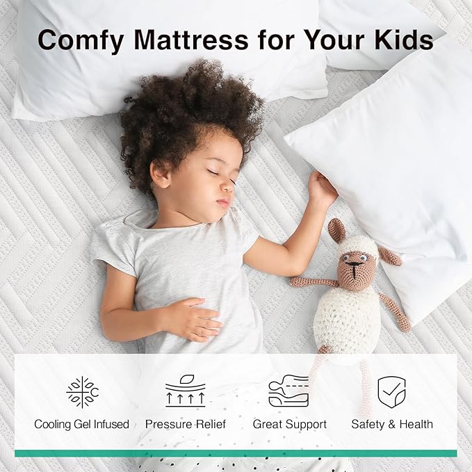 Novilla Mattress Twin XL, 8-Inch Gel Memory Foam Mattress for Pressure Relief, Enhanced Support & Plush Comfort, Twin XL Bed in a Box, Bliss