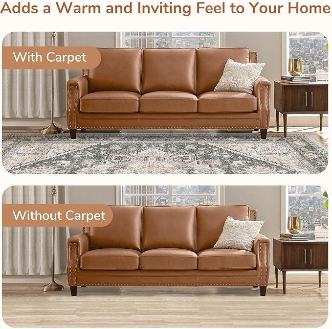 OPPODREAM Thin Area Rugs 5x7, 5x7 Washable Rug with Non Slip Backing, 5 x 7 Faux Cashmere Low-Pile Carpet, Greenish Grey