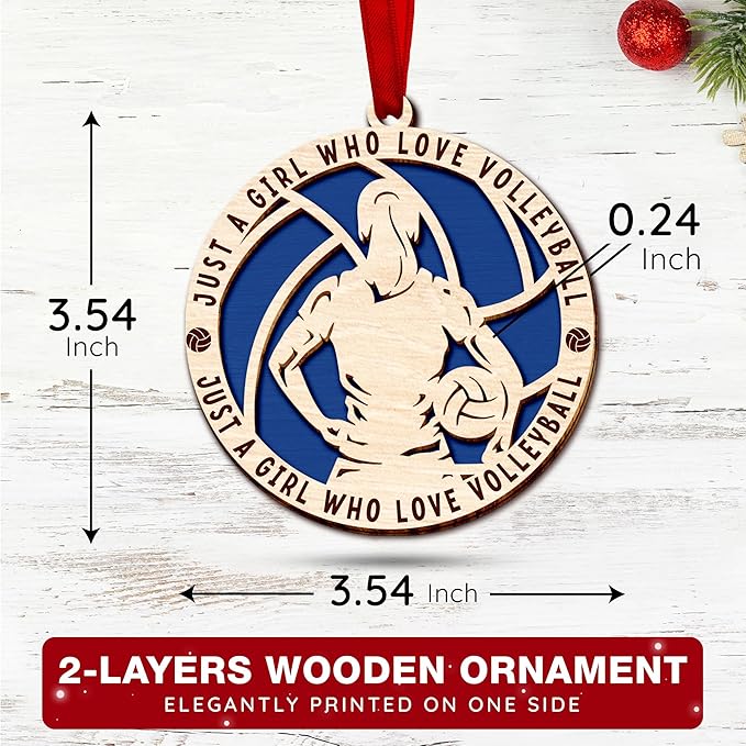 Volleyball Ornaments for Christmas Tree - Unique Ornaments Gifts for Volleyball Players, Teen Girls and Boys, Ideal Ornament for Christmas Decoration, Men and Women's Volleyball Collectible Item