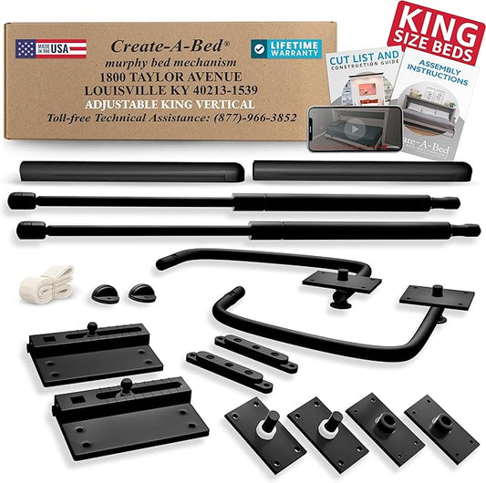 Create-A-Bed Premium Murphy Bed Kit, King Vertical
