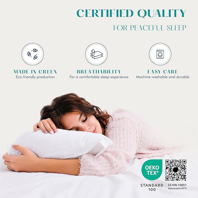 XOOX Linen 100% Egyptian Cotton Pillow Cases Standard/Queen Size Set of 2 - Luxury 1200 Thread Count Sateen Burgundy Pillow Cases, Silky Soft Cooling Pillowcases Fits Standard & Queen Size Pillows