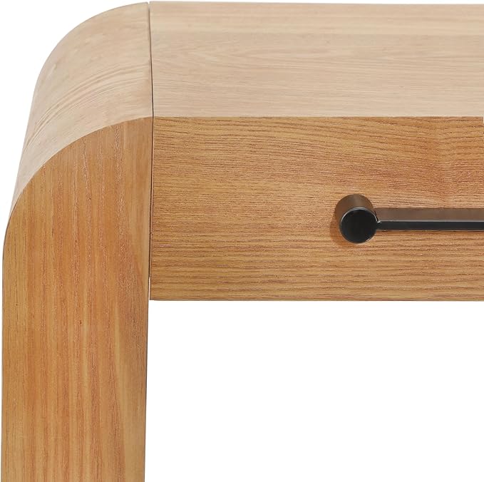 Christopher Knight Home Rulor Modern Console Table with Drawers, Wooden Narrow Console Table with Storage, Minimalist Narrow Entryway Table for Hallway, Behind The Couch, Living Room, Natural