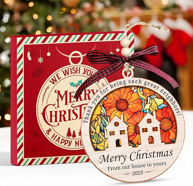 Neighbor Awesome Neighbor Ornaments, for Neighbors, Ideal Gifting to Friends, Unique and Decorative Neighbor Ornaments, Awesome Neighbors Gift