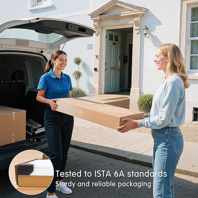 Hokway Wood Full Size Bed Frame- No Wobble,Noise-Free,Easy Assembly with Precise Holes,12 in Wood Slat Support,No Box Spring Needed,Dark Gray