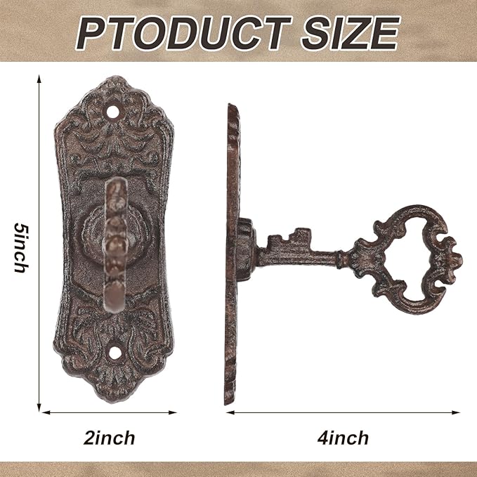 2 Pack Decorative Vintage Cast Iron Wall Hooks Ocean Theme Key Wall Holder for Hanging Coats Key Bags Hats Towels Hanger Rustic Farmhouse Decor