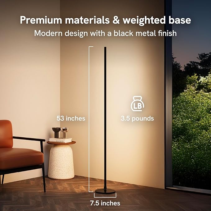 Aura TV LED Backlight + Aura LED Floor Lamp for 55 to 65 inch TV Immersion KIT - TV Backlight Sync to Screen Kit for Surround Lighting