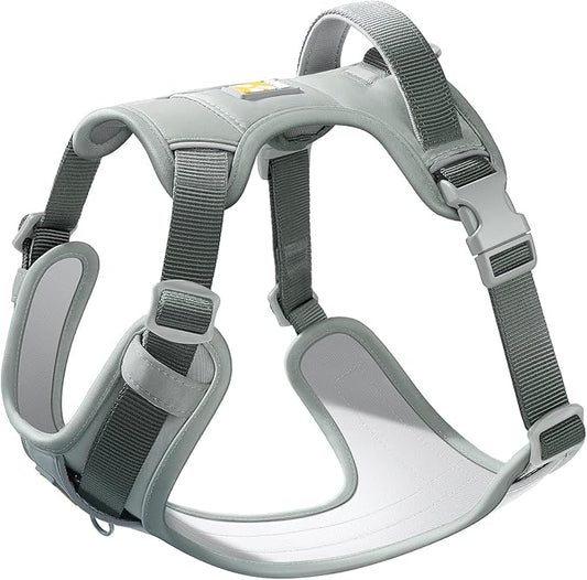 Core Dog Harness with Handle and Pocket, Sliver ion Inner Fabric, Wear-Resistant Shell Fabric, Reflective and Soft Padded (Mist Grey, Size Extra Large)