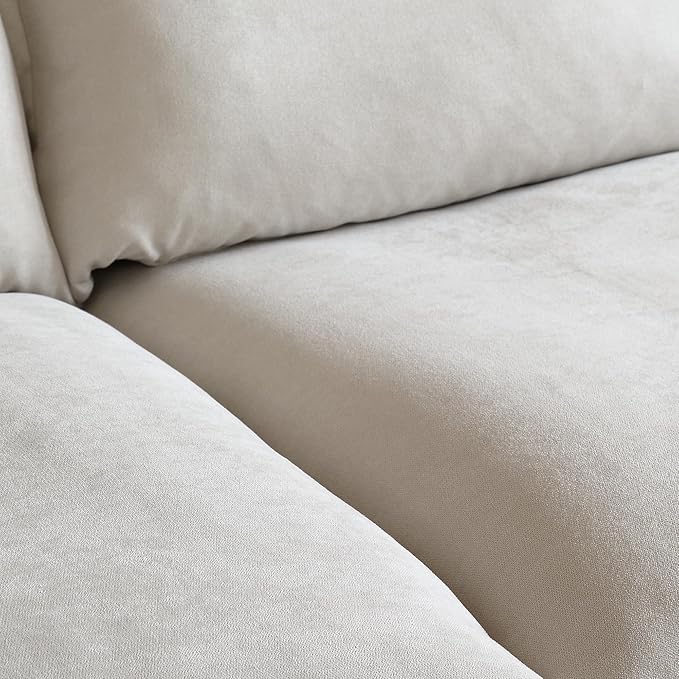 WJShome Love Seat Sofas, 82.66inch Modern Down Filled Modular Sectional Sofas, Cushion Covers Removable, Customizable Modular Sectional Couch for Living Room Apartment Lounge Bedroom (Beige, 2 Seat)