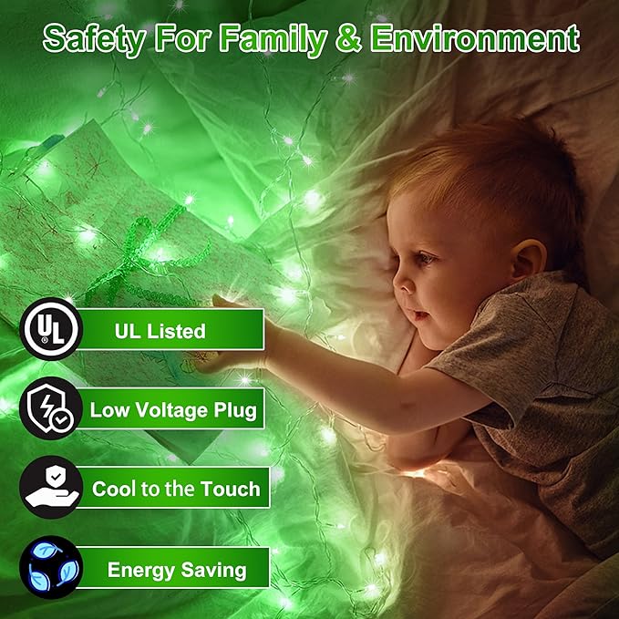 350LED Christmas Lights Indoor Outdoor, 90ft 12 Modes Green LED String Lights with Timer Dimmable, Waterproof Christmas Tree Lights for Xmas Patio Yard Fence Balcony Garden Party Decor Green