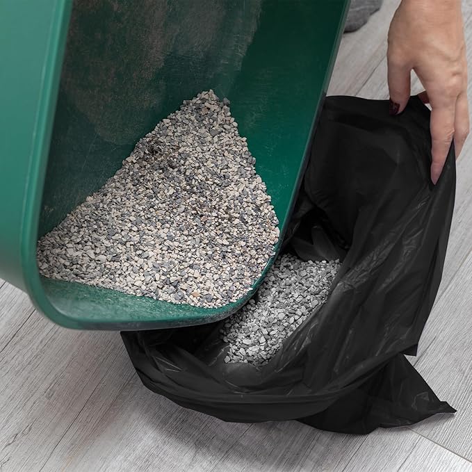 Glotoch 500 Count Economical Cat Litter Bags 4 Gallon Black, Leak-Proof, Disposable Cat Waste Trash Bags for Pet Poop, Plastic T-shirt doggy bag for Kitty Waste Garbage 12" x 6.5" x 21"