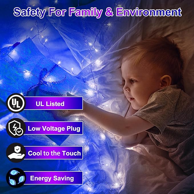 240FT 750LED Christmas Lights,12 Modes Blue Outdoor String Lights with Timer & Dimmable, Waterproof Green Wire Christmas String Lights for Indoor Tree Xmas Patio Fence Balcony Garden Party Decor