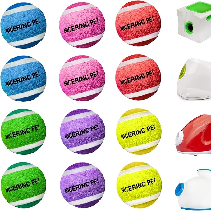 X-Small Dog Tennis Balls Dog Toys Ball 1.72" Pack of 12, Fit Ball Launchers