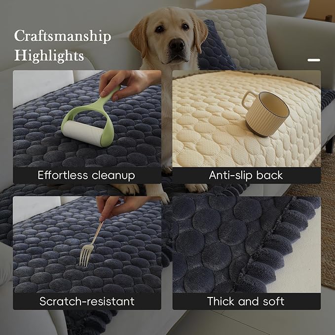 Couch Covers for 3 Cushion Couch Sofa Pet Friendly,Non-Slip Sofa Cover Washable