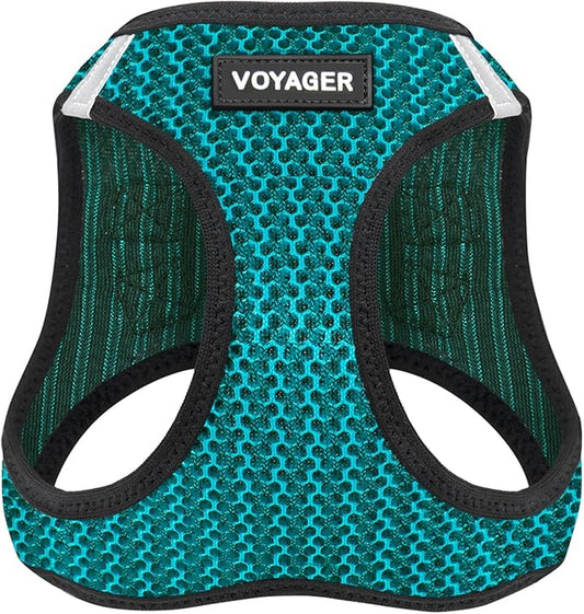 Best Pet Supplies Voyager Step-in Air Harness - All Weather Mesh, Reflective, No Pull Harness for Dogs, Cats - Secure with Hook & Loop Fastener, Buckle, Double D-Rings - Tone, L