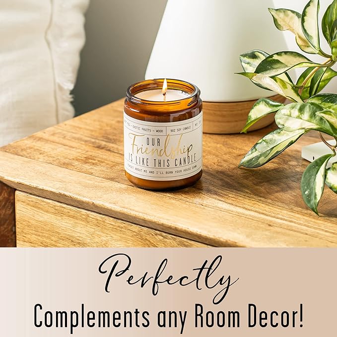 Soy and Sass 'Our Friendship is like this Candle' - Mediterranean Fig, Red Currant, Amber, Sandalwood Jar Candle