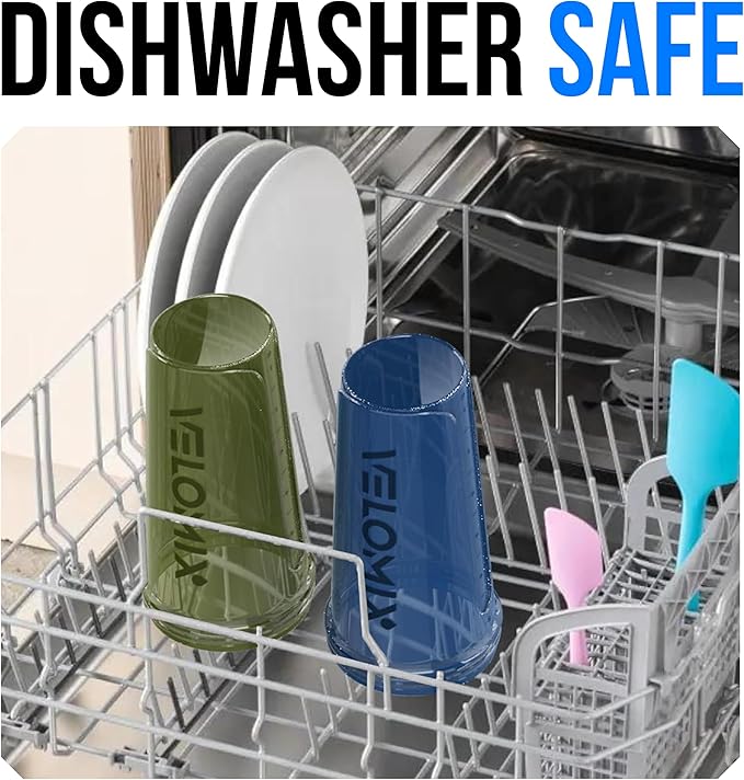 VELOMIX -6 PACK- 28 OZ Protein Shaker Bottles for Protein Mixes, Shaker Cups for Protein Shakes, Large Shaker Bottle Pack, Shaker Cup, Shakers for protein Shakes (Core Series)