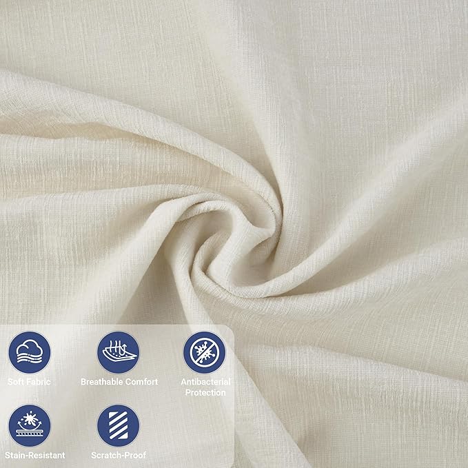 106" Sectional Compressed Sofa Modular Couches,High-Density Foam No Assembly Required,3-Piece(1xCorner 1xArmless 1xOttoman) for Living Room, Chenille Beige White