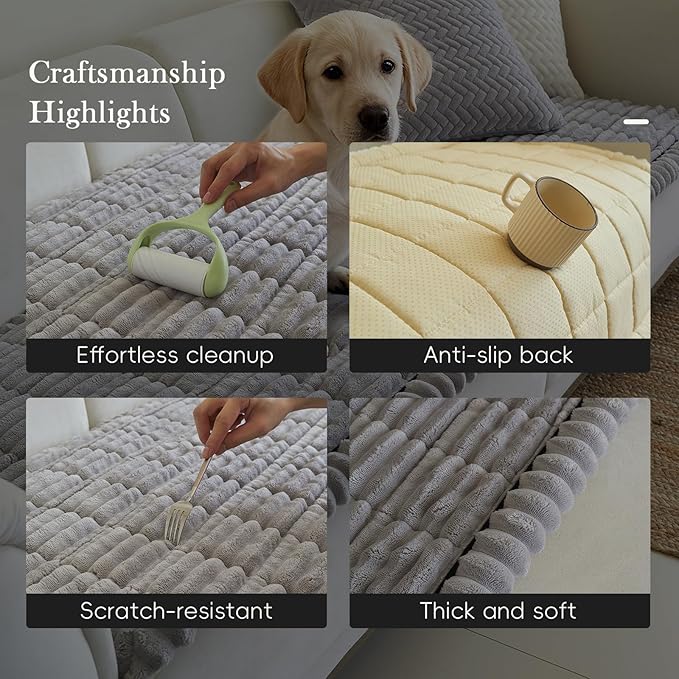 Couch Covers for 3 Cushion Couch Sofa Pet Friendly,Non-Slip Sofa Cover Washable