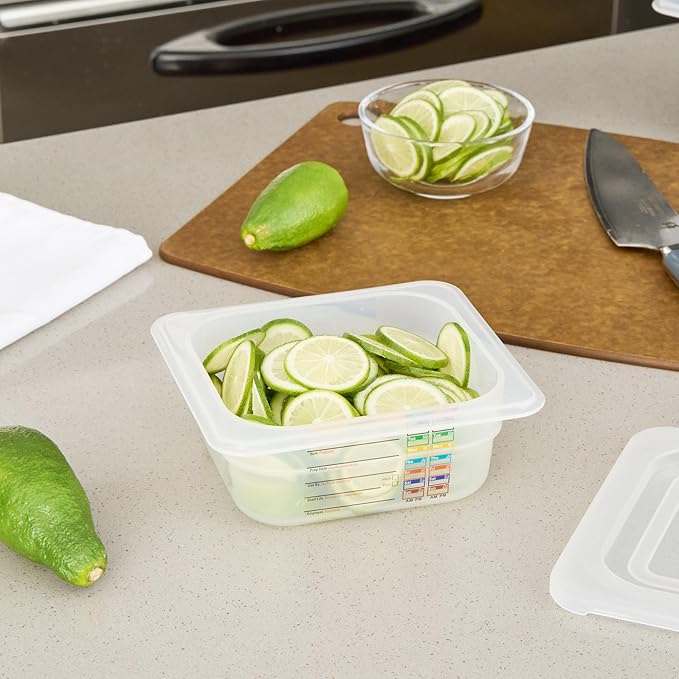 Restaurantware Food Storage Container 1 Pack of 6.8 x 6.2 x 2.5 Inches Plastic Stackable Storage Box White Reusable Label Container Dishwasher Safe For Restaurants And Kitchens